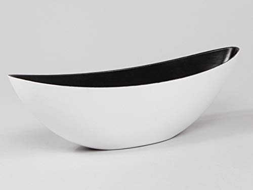 Schreiber Deko Dekoschale Kunststoff/Weiß-Schwarz lackiert / 39x12x13cm von Schreiber Deko