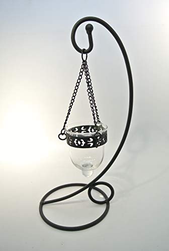 Schreiber Deko Windlichtset 3-teilig/Metallständer mit Teelichtglas/Höhe 30 cm von Schreiber Deko