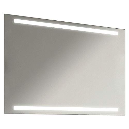 Schreiber Design LED Badspiegel Badezimmerspiegel mit Beleuchtung Easy Lichtfarbe 4000K Neutralweiß 100 cm Breit x 80 cm Hoch Licht Oben+unten von Schreiber Design