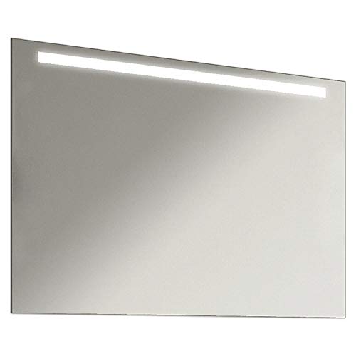 Schreiber Design LED Badspiegel Badezimmerspiegel mit Beleuchtung Easy Lichtfarbe 4000K Neutralweiß 100 cm Breit x 80 cm Hoch Licht Oben von Schreiber Design