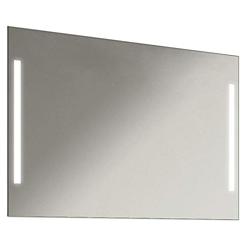 Schreiber Design LED Badspiegel Badezimmerspiegel mit Beleuchtung Easy Lichtfarbe 4000K Neutralweiß 60 cm Breit x 60 cm Hoch Licht Links+rechts von Schreiber Design