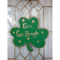 Erin Go Bragh Shamrock-Plakette von SchroederLampWorks