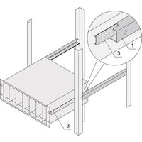 Schroff 24562457 19 Zoll Netzwerkschrank-Schienen von Schroff