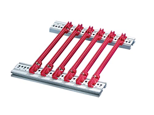 Schroff Führungsschienen, Standard, PC, 220mm, rot, Nutbreite 2,0mm, 10 Stück von Schroff