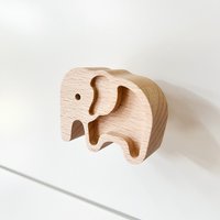 Elefant Wickeltisch Griff Aus Holz - 1 Stck Oder 2Er Set von Schubladenknopf