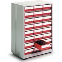 TRESTON Schubladenmagazin, 24 Schubladen, rot von Treston