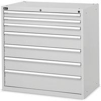 Fami Schubladenschrank Flexa Key Comfort, Schubladen 2x75/1x100/3x150/1x200 mm, HxBxT 1.000 x 1.023 x 600 mm, RAL 7035 lichtgrau von Fami