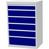 Bedrunka+Hirth Schubladenschrank Profi, Schubladen 1x100 + 4x150 + 1x200 mm, HxBxT 1.019 x 680 x 500 mm, lichtgrau/enzianblau Bedrunka+Hirth Schubladenschrank Profi, Schubladen 1x100 + 4x150 + 1x200 mm, HxBxT 1.019 x 680 x 500 mm, lichtgrau/enzianblau von Bedrunka+Hirth