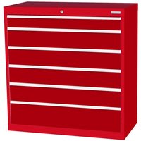 Bedrunka+Hirth Schubladenschrank Profi, Schubladen 1x100 + 4x150 + 1x200 mm, HxBxT 1.019 x 980 x 500 mm, verkehrsrot/rubinrot Bedrunka+Hirth Schubladenschrank Profi, Schubladen 1x100 + 4x150 + 1x200 mm, HxBxT 1.019 x 980 x 500 mm, verkehrsrot/rubinrot von Bedrunka+Hirth