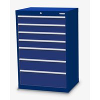 Bedrunka+Hirth Schubladenschrank Profi, Schubladen 4x100 + 2x150 + 1x200 mm, HxBxT 1.019 x 680 x 500 mm, enzianblau/enzianblau von Bedrunka+Hirth