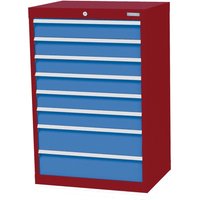 Bedrunka+Hirth Schubladenschrank Profi, Schubladen 6x100 + 2x150 mm, HxBxT 1.019 x 680 x 500 mm, rubinrot/lichtblau Bedrunka+Hirth Schubladenschrank Profi, Schubladen 6x100 + 2x150 mm, HxBxT 1.019 x 680 x 500 mm, rubinrot/lichtblau von Bedrunka+Hirth