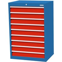Bedrunka+Hirth Schubladenschrank Profi, Schubladen 9x100 mm, HxBxT 1.019 x 680 x 500 mm, lichtblau/verkehrsrot Bedrunka+Hirth Schubladenschrank Profi, Schubladen 9x100 mm, HxBxT 1.019 x 680 x 500 mm, lichtblau/verkehrsrot von Bedrunka+Hirth