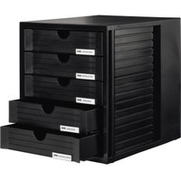 HAN Schubladenbox Systembox 1450-13 DIN C4 5Schubfächer sw von Jungheinrich PROFISHOP