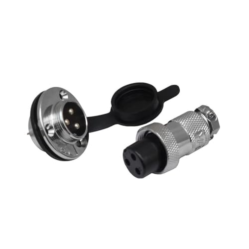 1x Einbau Steckverbindung 19mm 10Pin Stecker Steckdose für DC Gleichstrom Max. 250V 7A-20A Verbindungen Ladebuchsen | 5 Modelle 2-12 Pin zur Auswahl bis 250V 20A | von Schürberg