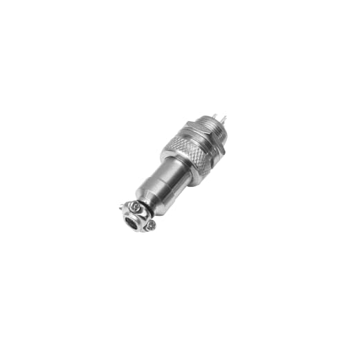 1x Einbau Steckverbindung 12mm 2Pin Stecker Steckdose für DC Gleichstrom Max. 250V 5A Verbindungen Ladebuchsen | 5 Modelle 2-12 Pin zur Auswahl bis 250V 20A | von Schürberg