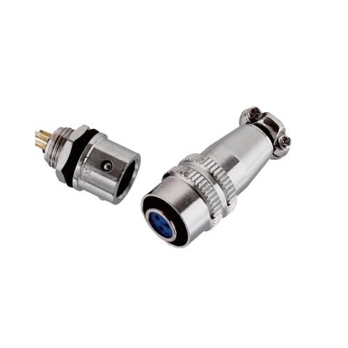 1x Einbau Steckverbindung 8mm 2Pin Stecker Steckdose für DC Gleichstrom Max. 48V 3A Verbindungen Ladebuchsen | 5 Modelle 2-12 Pin zur Auswahl bis 250V 20A | von Schürberg