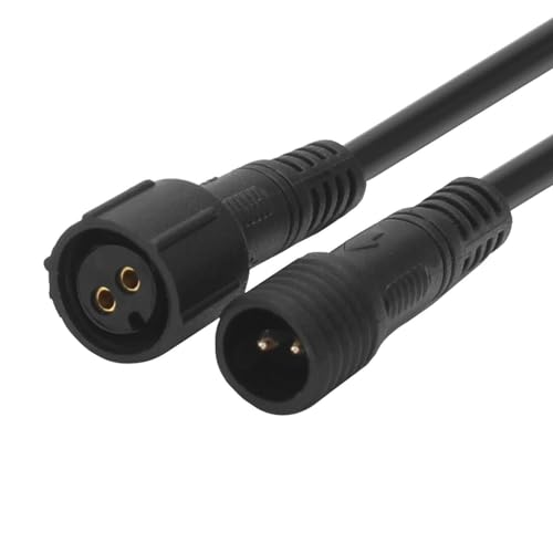 Schürberg 1x Kabel mit Wasserdichter 2Pin Steckverbindung vorkonfektioniert 1 Meter lang Belastbar bis 50 Volt / 3 Ampere | 1 oder 2 Meter Länge und 2-4 Pin zur Auswahl von Schürberg