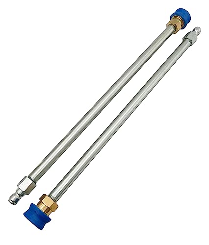 2 Stück Hochdruckreiniger Lanze Verlängerung Verlängerungsstab Edelstahl jeweils 35cm lang bis 200 Bar / 60°C Verlängerungsstab Mit 1/4 Zoll Schnellkupplung (2x 35cm Verlängerung Gerade) von Schürberg