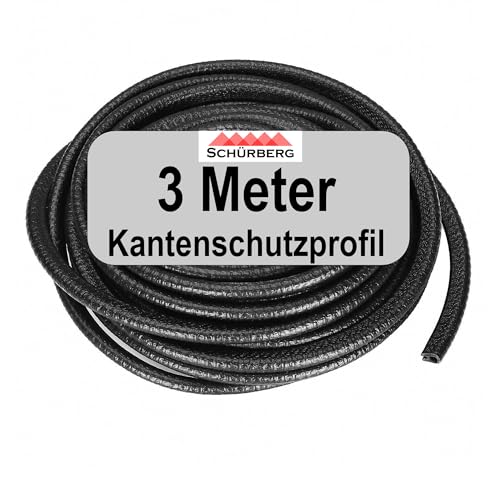 3 Meter Kantenschutzprofil Keder aus Gummi mit Stahlband 7x10mm | 4 Größen | Klemmprofil zum Austecken für Bleche, Blechfalz, Karosserie, Maschinen von Schürberg