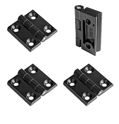 4 Scharniere 40x40mm aus Zink Metall zum aufschrauben - für Türen Klappen Deckel ideal zur Verwendung mit T V Slot Profilen! | 3 Größen zur Auswahl…… von Schürberg