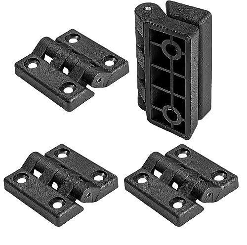 4 Scharniere 65x65mm aus Polyamid Kunststoff zum aufschrauben - für Türen Klappen Deckel ideal zur Verwendung mit T V Slot Profilen! | 3 Größen zur Auswahl…… von Schürberg