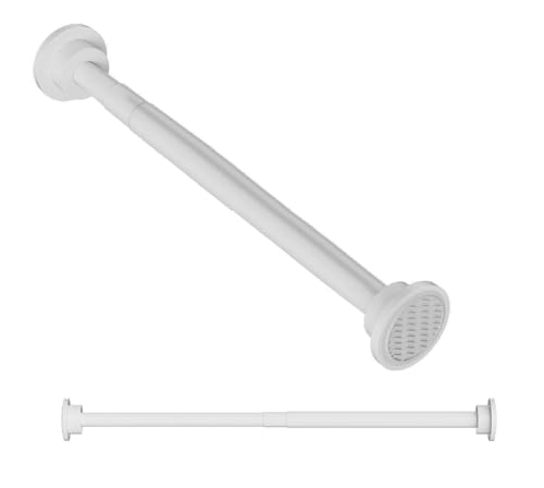 40-60cm Teleskopstange Weiß Klemmstange Vorhang Duschvorhang Kleiderstange Garderobe ohne Bohren Klemmstange ausziehbar verstellbar Edelstahl | 3 Farben | 5 Längen von 40-230c von Schürberg