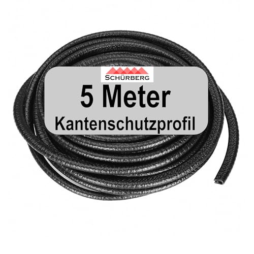 5 Meter Kantenschutzprofil Keder aus Gummi mit Stahlband 7x10mm | 4 Größen | Klemmprofil zum Austecken für Bleche, Blechfalz, Karosserie, Maschinen von Schürberg
