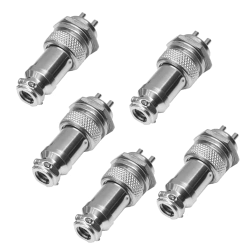 5x Einbau Steckverbindung 16mm 3Pin Stecker Steckdose für DC Gleichstrom Max. 250V 5A-15A Verbindungen Ladebuchsen | 5 Modelle 2-12 Pin zur Auswahl bis 250V 20A | von Schürberg