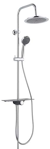Brausegarnitur | Chrom Anthrazit · Überkopfbrause · Handbrause · Brausestange · Brauseschlauch | 19159 Brausegarnitur | Chrom Anthrazit · Überkopfbrause · Handbrause · Brausestange · Brauseschlauch | 19159 von Schütte