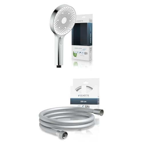 Bundle aus SCHÜTTE Handbrause SAMOA RAIN | Samtstrahl-Technologie | 3 einstellbare Strahlarten + SCHÜTTE Duschschlauch 1,5m SILVER | Brauseschlauch mit Verdrehschutz Dusche aus Kunststoff Bundle aus SCHÜTTE Handbrause SAMOA RAIN | Samtstrahl-Technologie | 3 einstellbare Strahlarten + SCHÜTTE Duschschlauch 1,5m SILVER | Brauseschlauch mit Verdrehschutz Dusche aus Kunststoff von Schütte