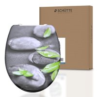 Duroplast WC Sitz STONE, Toilettendeckel mit Absenkautomatik und Schnellverschluss, Klobrille mit Motivdruck von Schütte