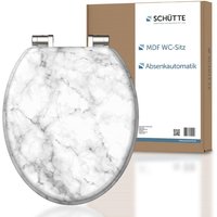MDF WC Sitz MARMOR STONE Toilettendeckel mit Absenkautomatik, Holzkern von Schütte