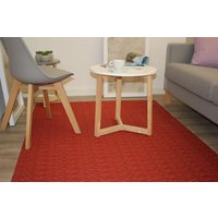 Peyer Syntex Mira Jacquard Teppich Uni Farbe Rot 138 x 220 cm von Schütte