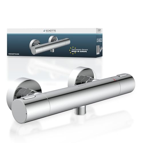 SCHÜTTE 33180 Los Angeles Thermostat Duscharmatur, Brausethermostat Brausearmatur, Mischbatterie mit Verbrühschutz bei 38℃, Duschthermostat, Armatur für Dusche in Chrom SCHÜTTE 33180 Los Angeles Thermostat Duscharmatur, Brausethermostat Brausearmatur, Mischbatterie mit Verbrühschutz bei 38℃, Duschthermostat, Armatur für Dusche in Chrom von Schütte