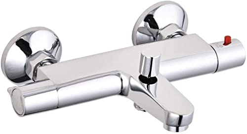 SCHÜTTE 52450 VICO Wannenarmatur mit Sicherheitssperre, Thermostat Brausemischer/Mischbatterie, Chrom von Schütte