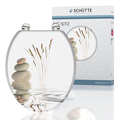 SCHÜTTE WC-Sitz BALANCE aus Holz ohne Absenkautomatik, Toilettensitz mit 175kg Belastbarkeit, Toilettendeckel mit Brille, Klodeckel für WC, Holzkern Klobrille mit Motiv SCHÜTTE WC-Sitz BALANCE aus Holz ohne Absenkautomatik, Toilettensitz mit 175kg Belastbarkeit, Toilettendeckel mit Brille, Klodeckel für WC, Holzkern Klobrille mit Motiv von Schütte