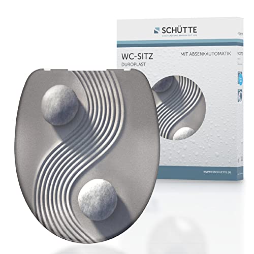 SCHÜTTE 82152 Duroplast WC-Sitz YIN & YANG mit Absenkautomatik, Motiv von Schütte