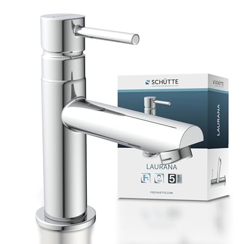 SCHÜTTE Kaltwasserhahn LAURANA 35911, Wasserhahn Bad nur für Kaltwasser, Waschtischarmatur im Gäste-WC, Wasserhahn für kleine Waschbecken, Standventil, Chrom SCHÜTTE Kaltwasserhahn LAURANA 35911, Wasserhahn Bad nur für Kaltwasser, Waschtischarmatur im Gäste-WC, Wasserhahn für kleine Waschbecken, Standventil, Chrom von Schütte
