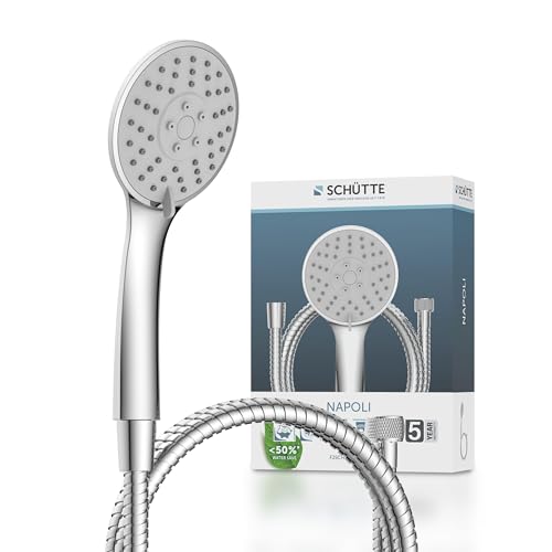 SCHÜTTE NAPOLI Brauseschlauch mit Handbrause | Duschbrause mit 3-fach verstellbarem Duschkopf | Brauseset mit Schlauch | Schlauch für Dusche in Chrom SCHÜTTE NAPOLI Brauseschlauch mit Handbrause | Duschbrause mit 3-fach verstellbarem Duschkopf | Brauseset mit Schlauch | Schlauch für Dusche in Chrom von Schütte