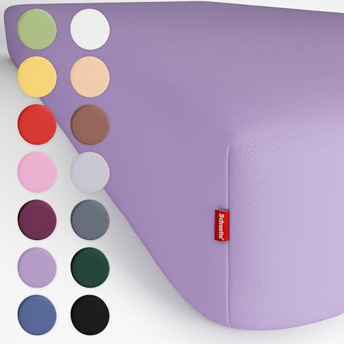 Schuette® Spannbettlaken mit Rundumgummi • 160 x 200 • Wow! Kollektion: Violette (Hellviolett) • 100% Superfluff Baumwolle, Blickdicht, Faltenfrei • Matratzenhöhe bis 40 cm von Schuette