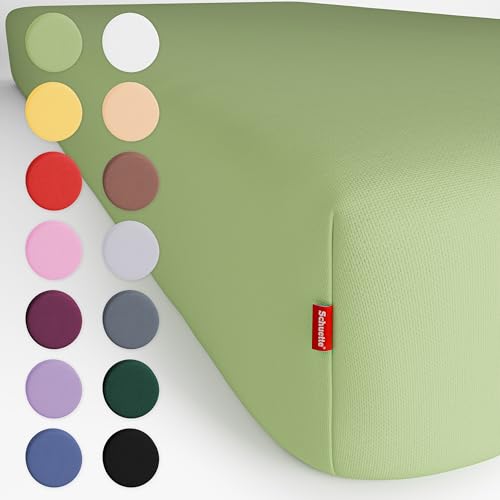 Schuette® Spannbettlaken • 180x200 cm • Wow! Kollektion: Lime Time (Hellgrün) • 100% Superfluff Baumwolle, Blickdicht, Faltenfrei • mit Rundumgummi • Matratzenhöhe bis 20 cm von Schuette