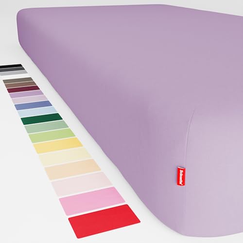 Schuette® Topper Spannbettlaken • 60x120 cm • Wow! Kollektion: Violette (Hellviolett) • 100% Superfluff Baumwolle, Blickdicht, Faltenfrei • mit Rundumgummi • Matratzenhöhe bis 10 cm von Schuette
