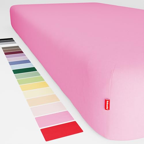 Schuette® Topper Spannbettlaken • 70x140 cm • Wow! Kollektion: Let me Pink! (Rosa) • 100% Superfluff Baumwolle, Blickdicht, Faltenfrei • mit Rundumgummi • Matratzenhöhe bis 10 cm von Schuette