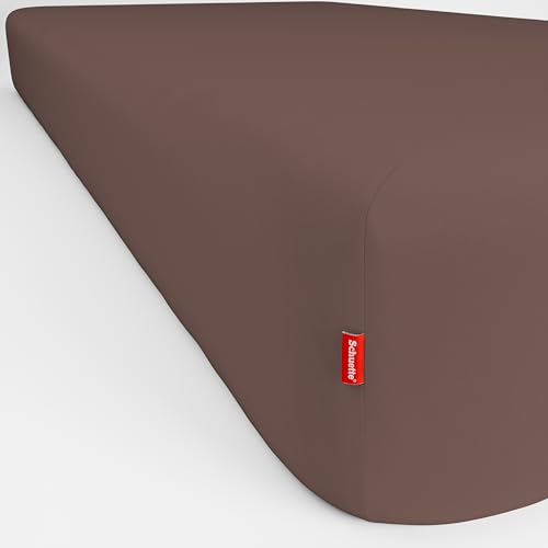Schuette® Topper Spannbettlaken • 90x200 cm • Wow! Kollektion: Espresso Yourself (Braun) • 100% Superfluff Baumwolle, Blickdicht, Faltenfrei • mit Rundumgummi • Matratzenhöhe bis 15 cm von Schuette