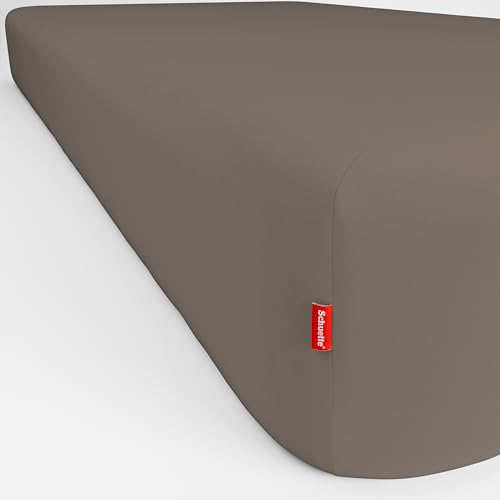 Schuette® Spannbettlaken • 120x200 cm • Wow! Kollektion: Mocha Mia! (Cappuccino) • 100% Superfluff Baumwolle, Blickdicht, Faltenfrei • mit Rundumgummi • Matratzenhöhe bis 30 cm von Schuette