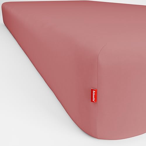 Schuette® Spannbettlaken • 160x200 cm • Wow! Kollektion: Pink Fiction (Altrosa) • 100% Superfluff Baumwolle, Blickdicht, Faltenfrei • mit Rundumgummi • Matratzenhöhe bis 20 cm von Schuette