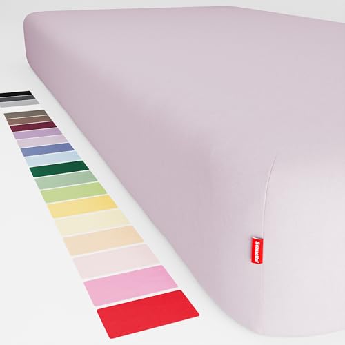 Schuette® Topper Spannbettlaken • 80x200 cm • Wow! Kollektion: Lavender Haze (Pastelllila) • 100% Superfluff Baumwolle, Blickdicht, Faltenfrei • mit Rundumgummi • Matratzenhöhe bis 10 cm von Schuette