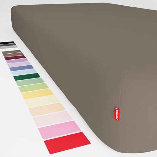 Schuette® Topper Spannbettlaken • 80x200 cm • Wow! Kollektion: Mocha Mia! (Cappuccino) • 100% Superfluff Baumwolle, Blickdicht, Faltenfrei • mit Rundumgummi • Matratzenhöhe bis 10 cm von Schuette
