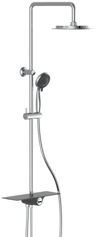 Schütte Brausegarnitur Aquastar, Höhe 113 cm, Regendusche ohne Armatur, Duschsystem mit Ablage, mit 5 Funktionen von Schütte