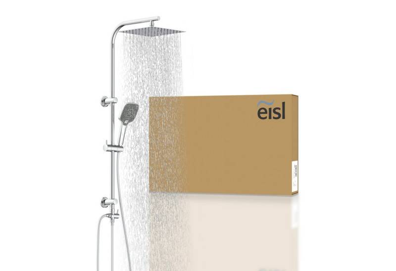Eisl Brausegarnitur EASY DELUXE, Höhe 96,5 cm, 3 Strahlart(en), Regendusche, Antikalk, höhenverstellbar, inkl. Duschabzieher von Eisl